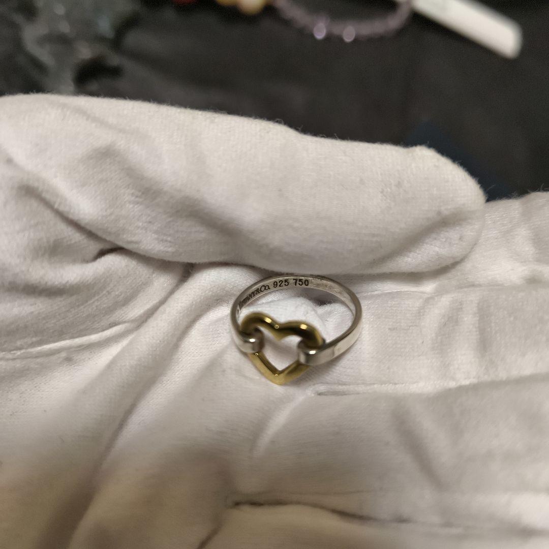 本物ファッション - 廃盤 ハート型リングハート オープン リンク