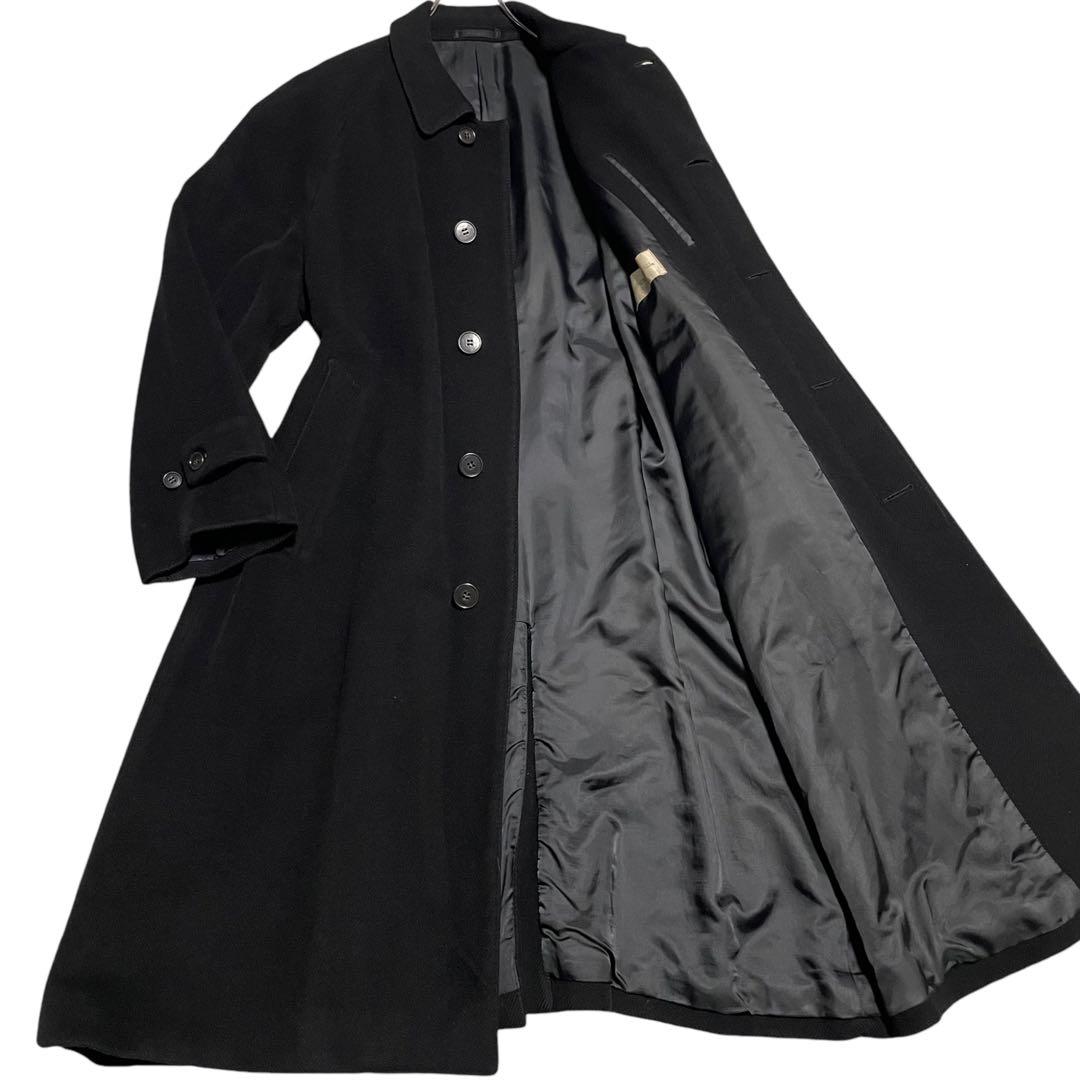 イタリア製生地×アンゴラ30%】マキシ丈比翼ロングチェスターコート