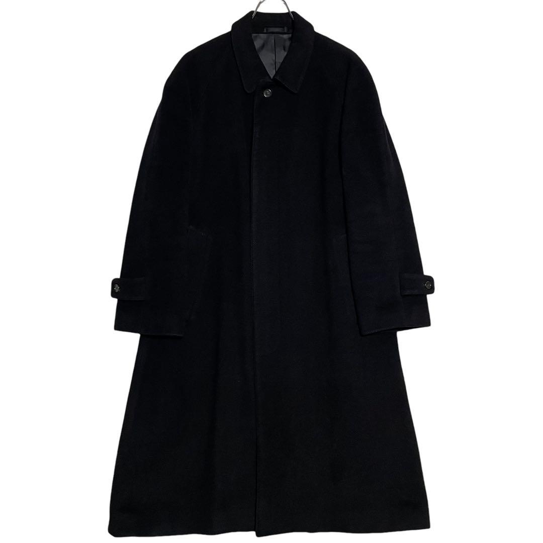 イタリア製生地×アンゴラ30%】マキシ丈比翼ロングチェスターコート
