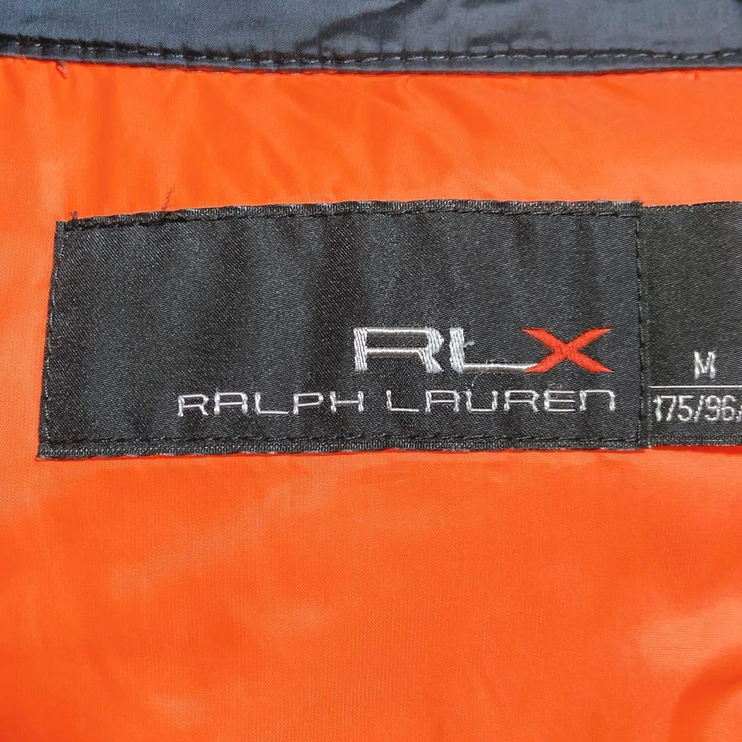 良品☆RLX ラルフローレン キルティングダウンジャケット レザー パッチ M
