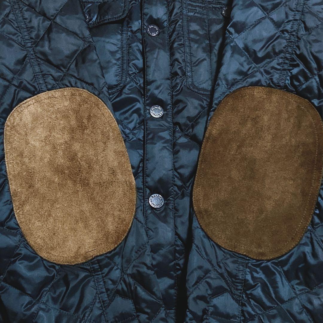 良品☆RLX ラルフローレン キルティングダウンジャケット レザー パッチ M