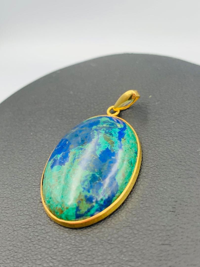 アズロマラカイト　K18 ペンダント