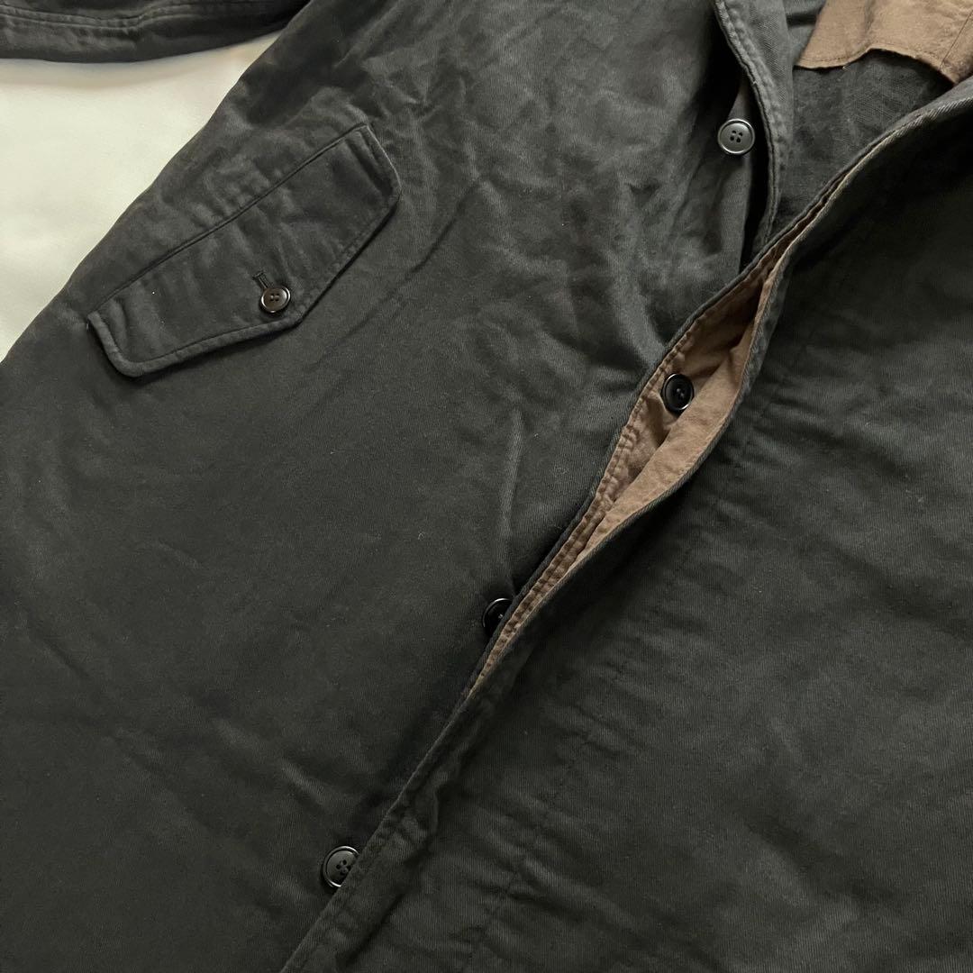 80's ISSEY MIYAKE ステンカラーコート チンスト ブラック