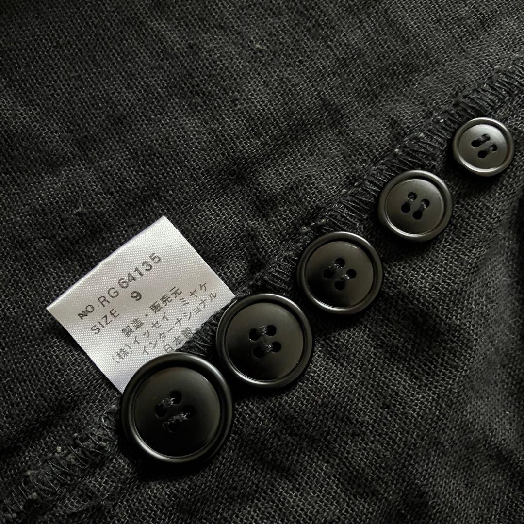 80's ISSEY MIYAKE ステンカラーコート チンスト ブラック