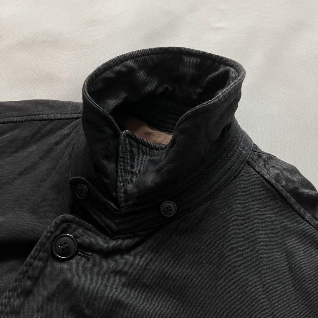 80's ISSEY MIYAKE ステンカラーコート チンスト ブラック