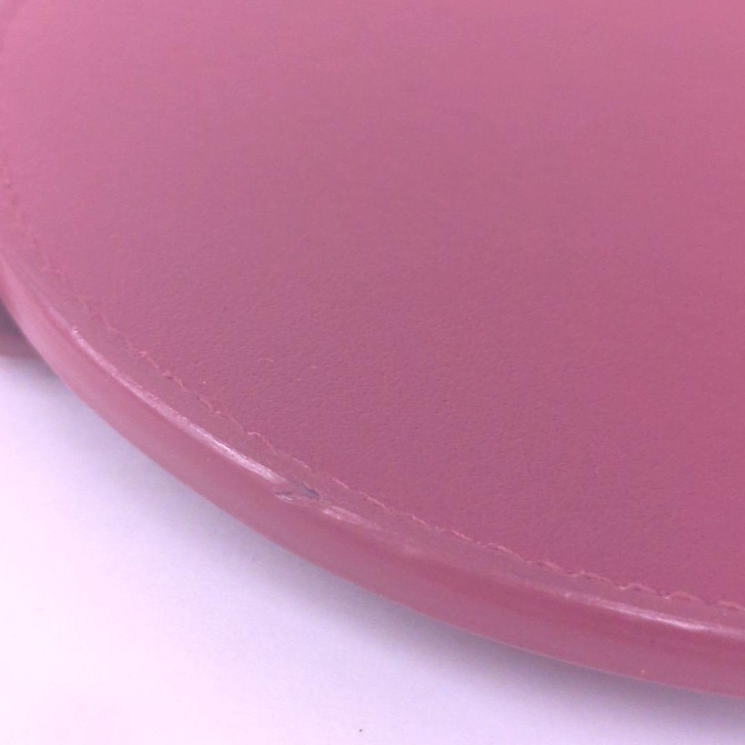 LOEWE ロエベ アナグラム レザー ミラー 鏡 ピンク スペイン製 ★レア●