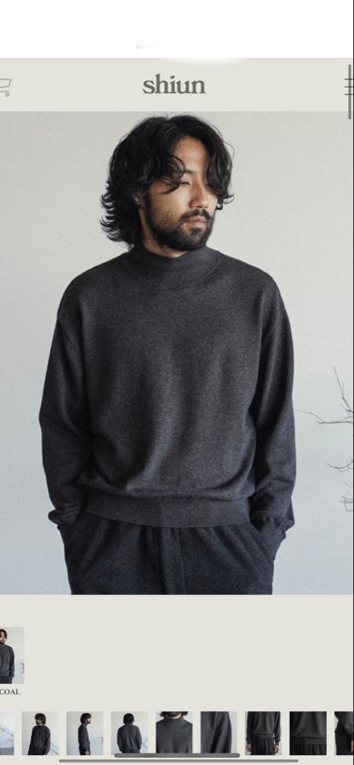 トップス shiun C/Ca TURTLE NECK KNIT