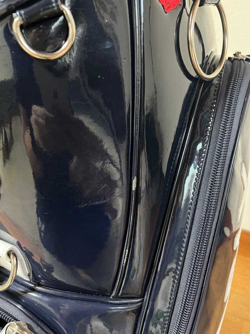 パーリーゲイツエナメルキャディバッグ【ネイビー】