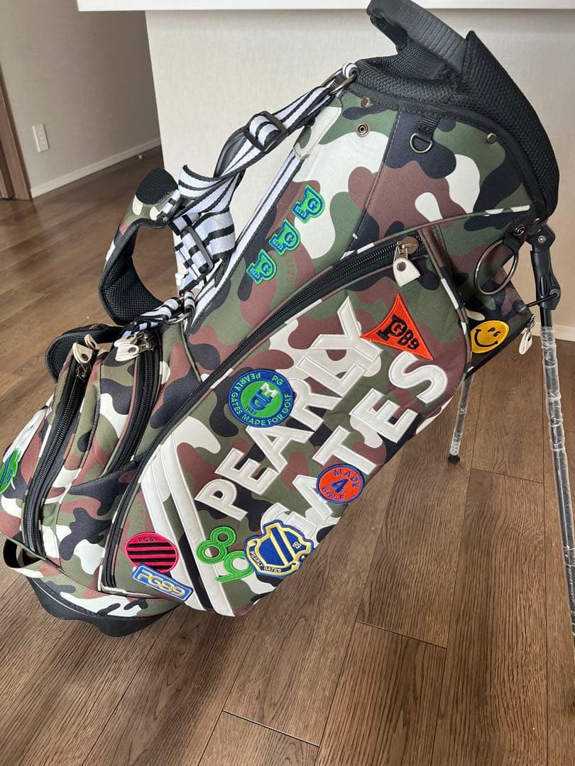 パーリーゲイツ ワッペンカモ柄 スタンド バッグ