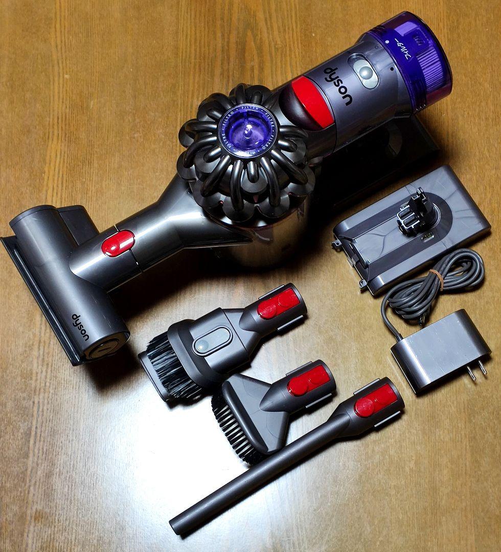 ダイソンV8 SV10K掃除機 完全分解清掃済み動作品 純正バッテリー２つセット