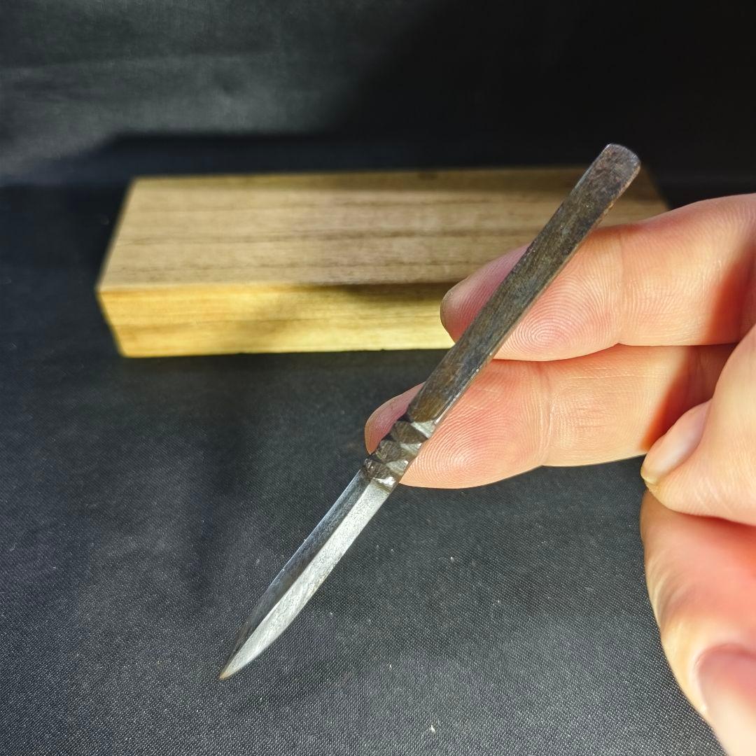 馬針 鉄地 江戸骨董 長さ10cm 本物 珍品 武具刀装具 旧家蔵出蒐集家