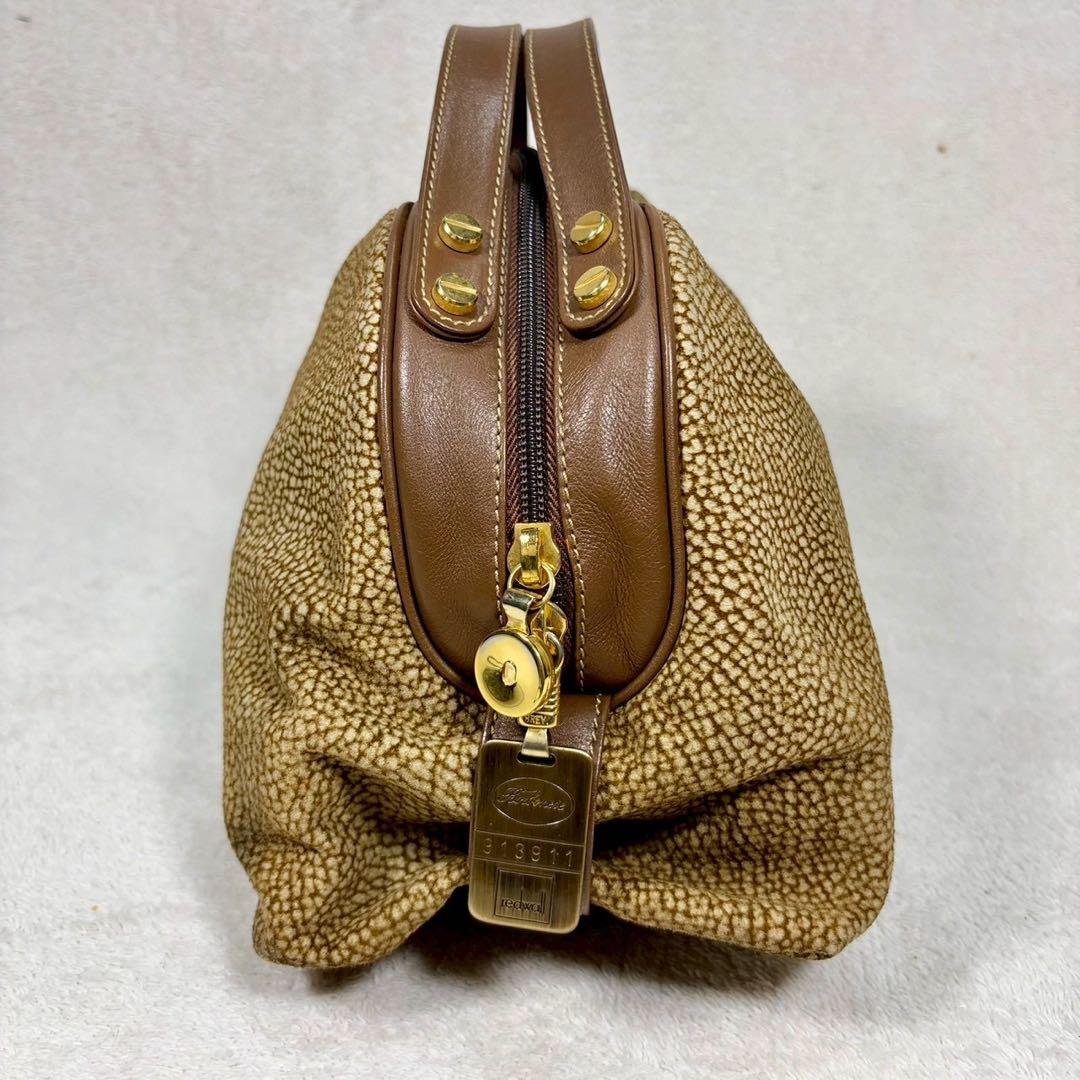 美品✨】ボルボネーゼ ハンドバッグ うずら柄 スエード イタリア製