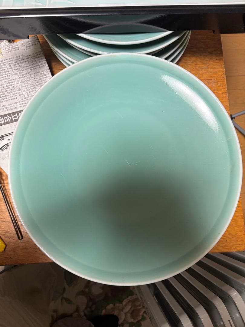 ミントグリーン 大皿 約39cm ×4枚