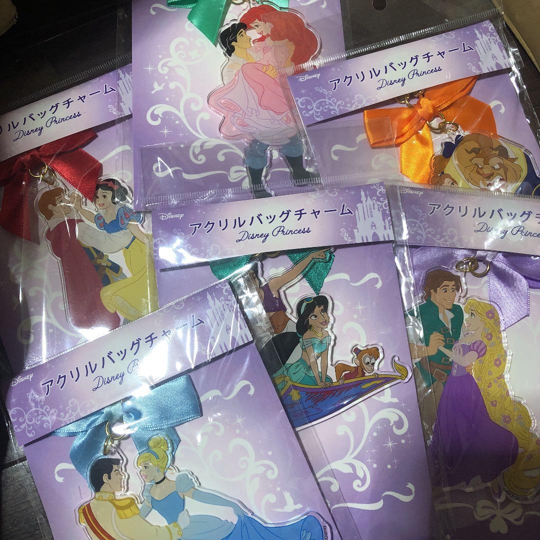 新品 ディズニープリンセス バッグチャーム シンデレラ アリエル ベル 他