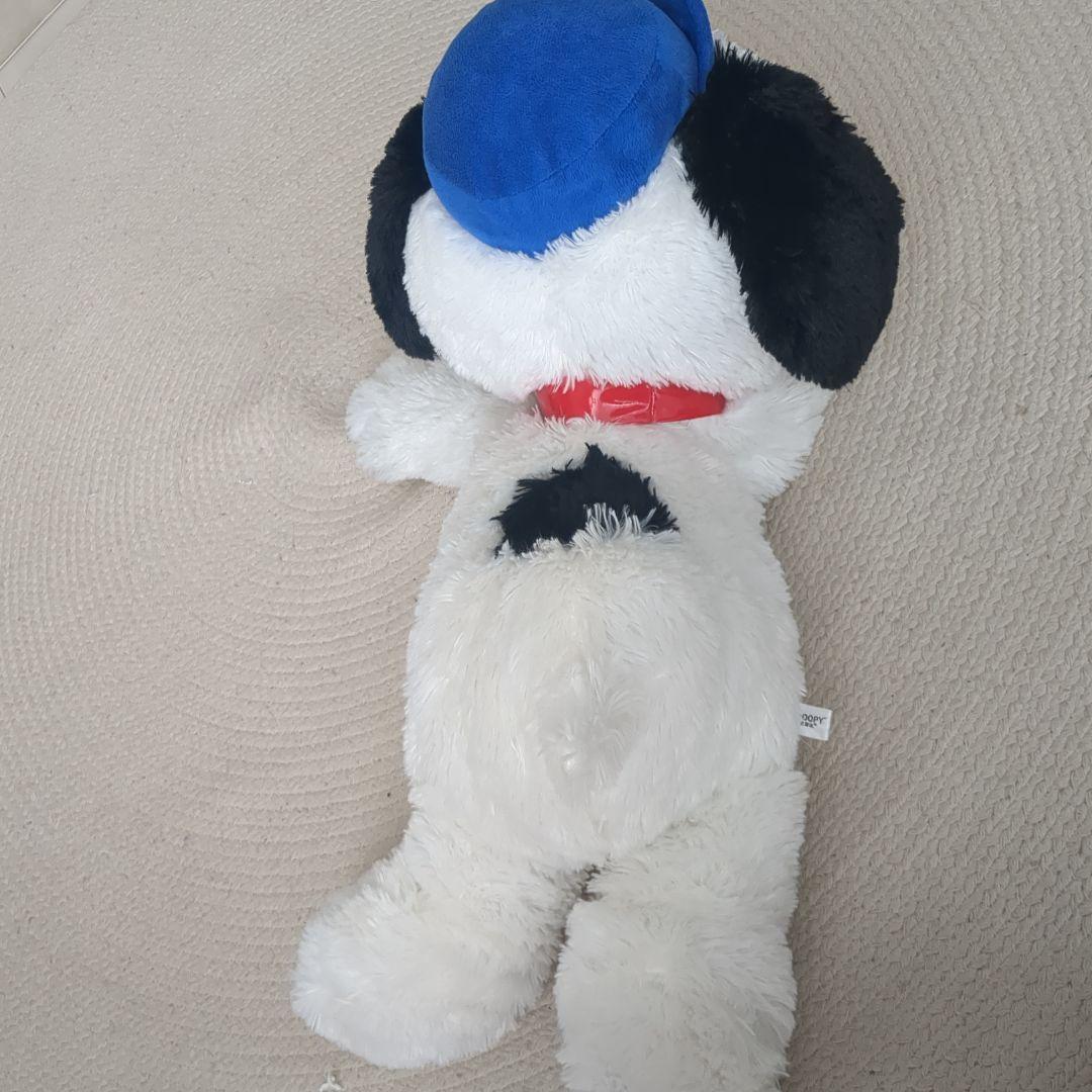 【SNOOPY オラフ】特大サイズ犬のぬいぐるみ 青い帽子付き全長約64cm