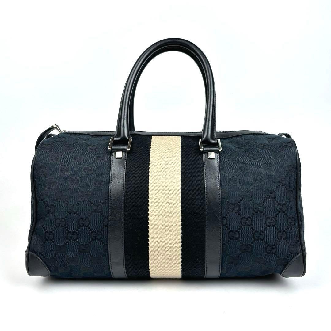 専用■グッチ ミニボストン シェリーライン パドロック GGキャンバス レザー