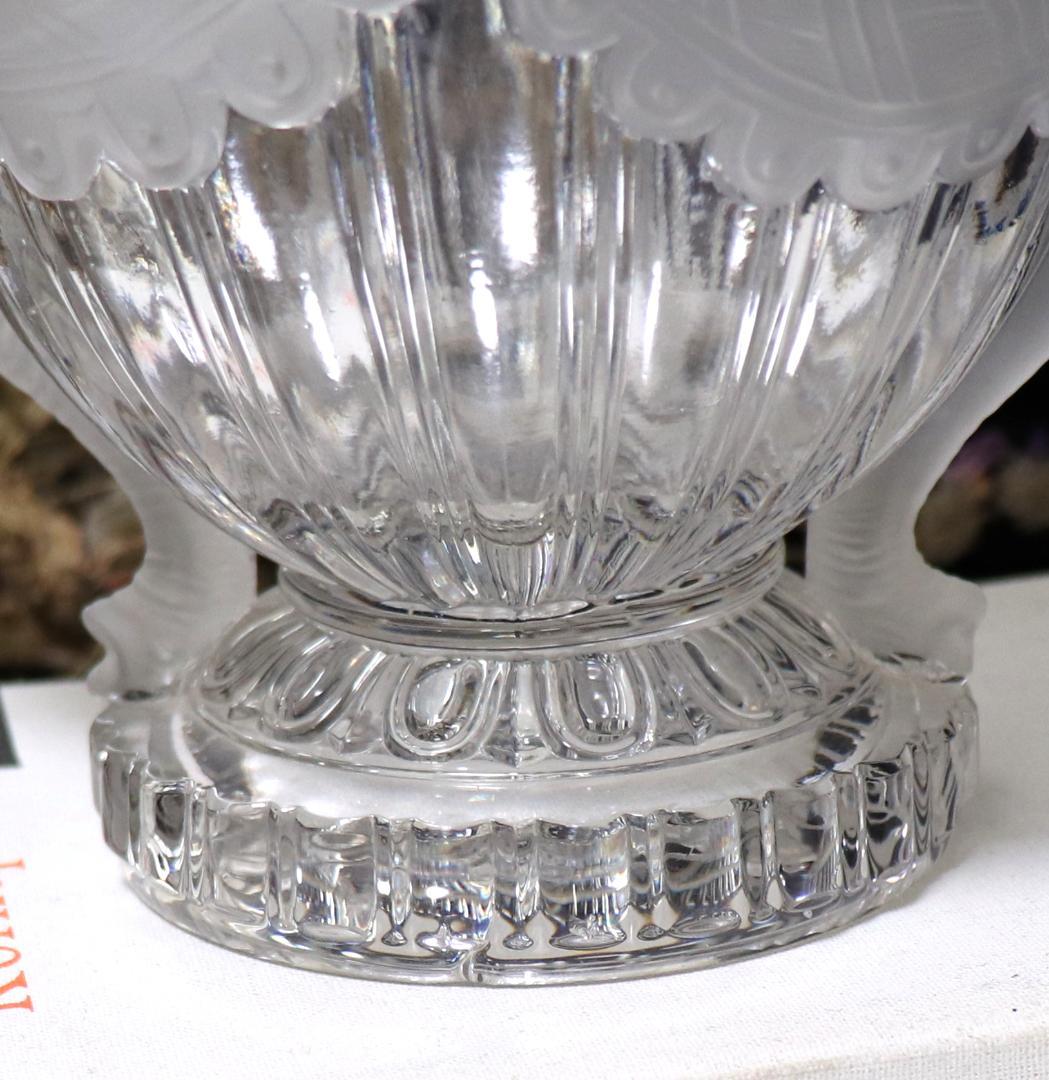 オールド・バカラ1880年美術館級 フロスト インド象の上に乗る少年 特大蓋物