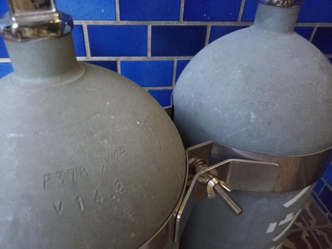 スキューバダイビングメタリコンダブルタンク14L x2耐圧2026/6まで