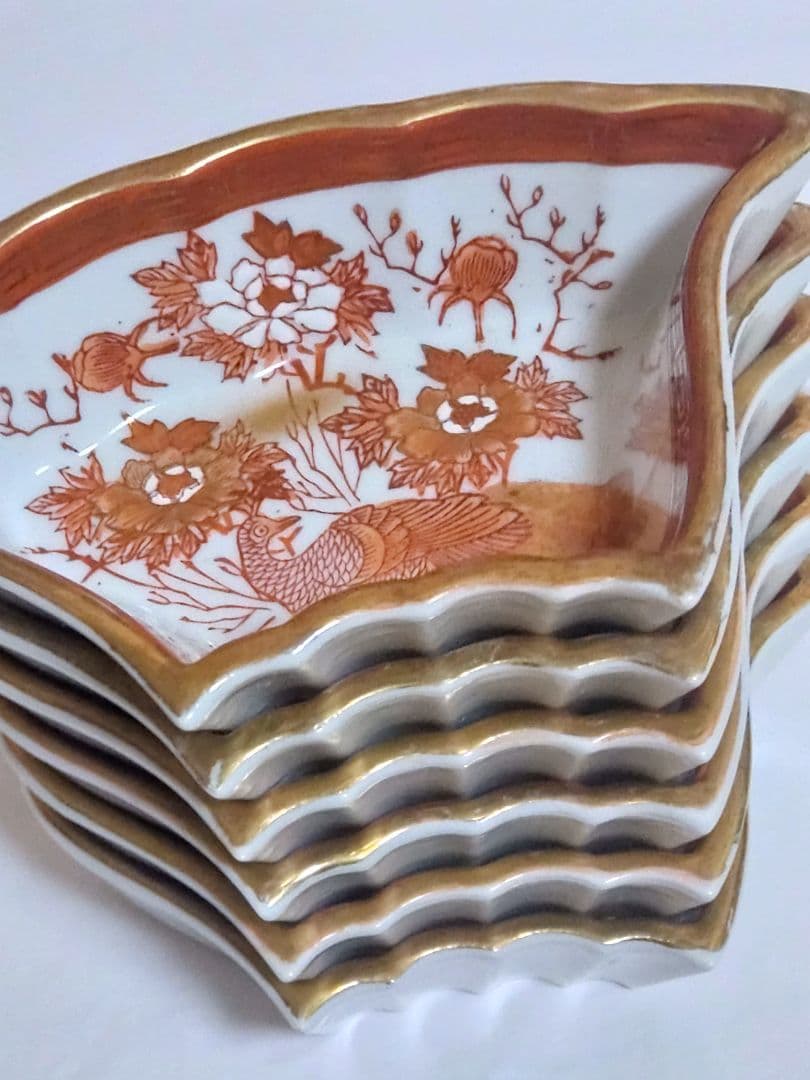 九谷焼 金彩赤絵九谷 板山造 組物鉢 - メルカリ