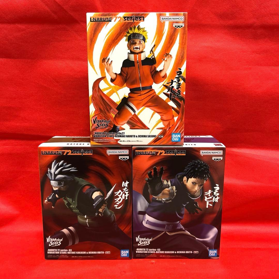 ナルト フィギュア はたけカカシ うちはオビト うずまきナルト 3個
