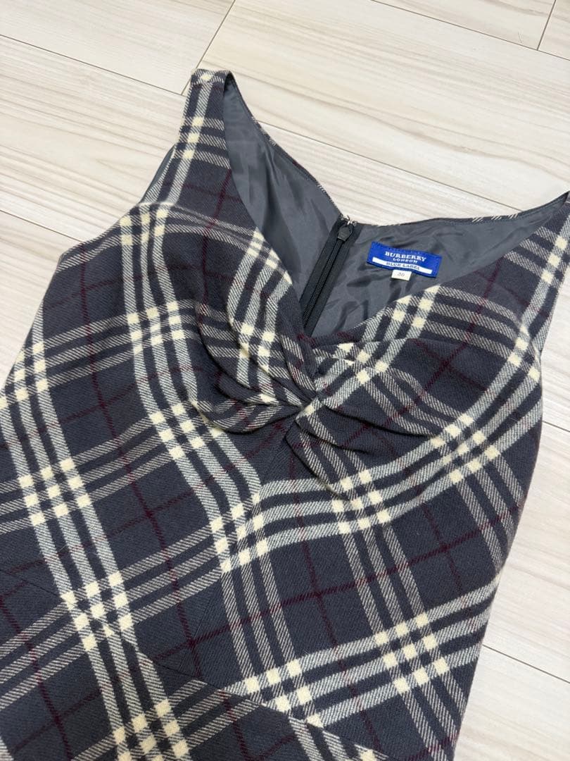 バーバリーブルーレーベル　ノースリーブ　ワンピース　38 M