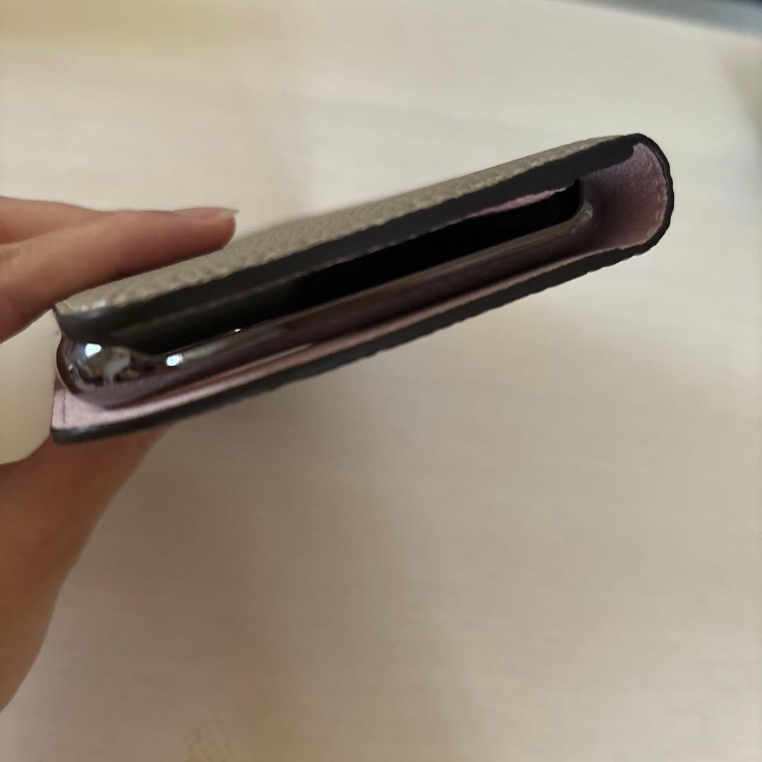 【超美品】BONAVENTURA iPhoneケース(グレージュ＋サクラ)