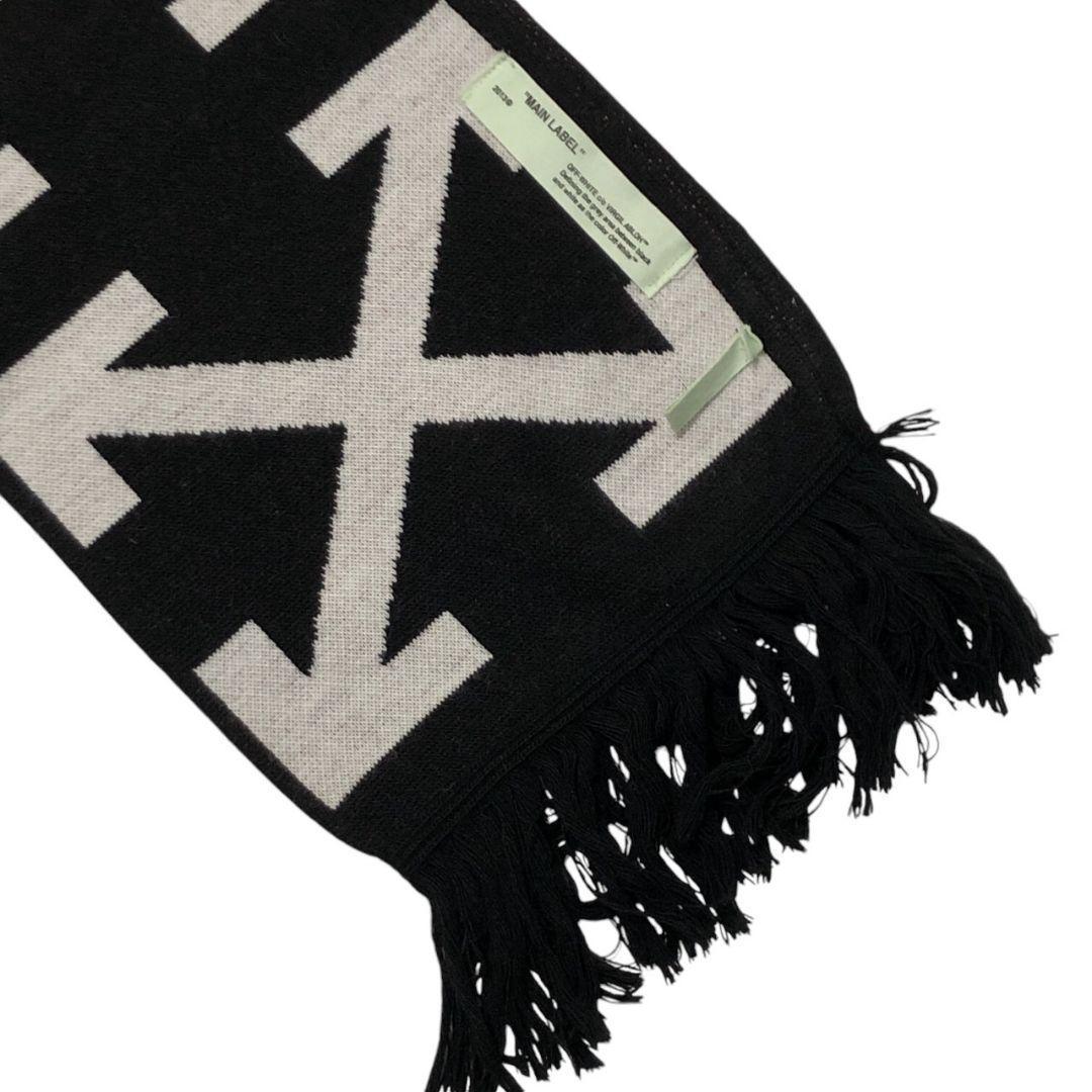美品✨OFF-WHITE オフホワイト アローマーク 大判マフラー ニット