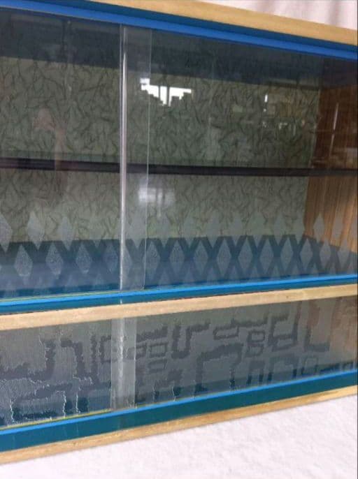 飾り棚　昭和レトロ　アンティーク家具　木製ショーケース　古家具　レトロ家具