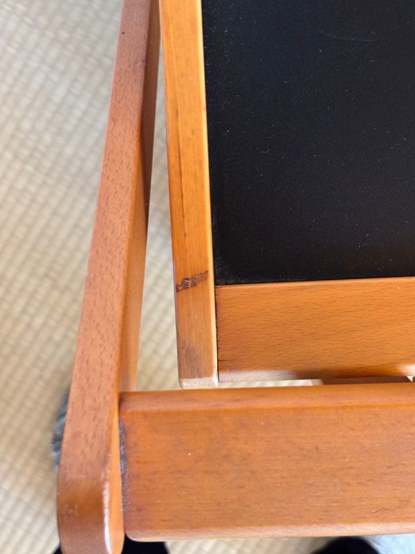 イタリア 木製 折り畳み キッチンワゴン 黒色天板 ホッパペドレッティ