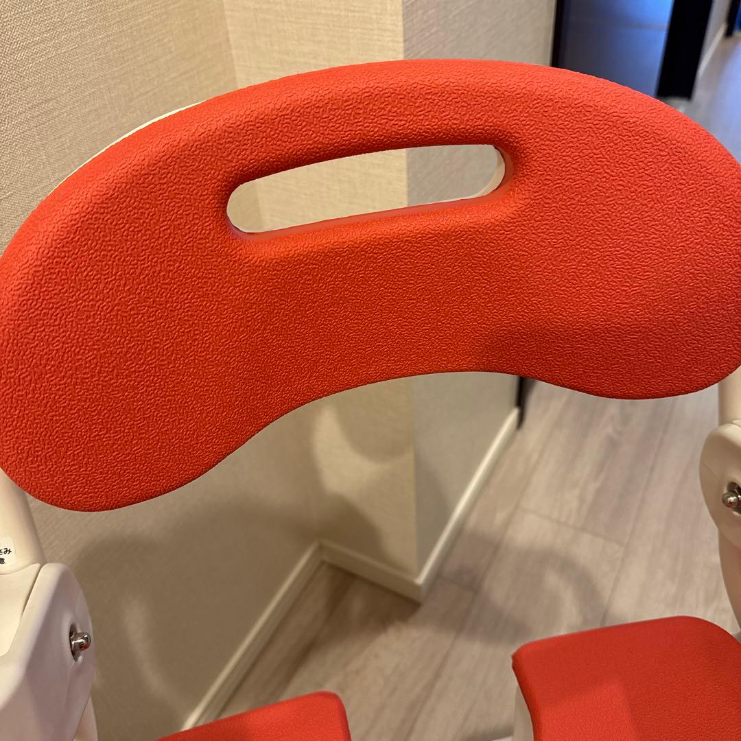 美品【送料込】介護用シャワーチェア 安寿 HPフィット レッド 背もた