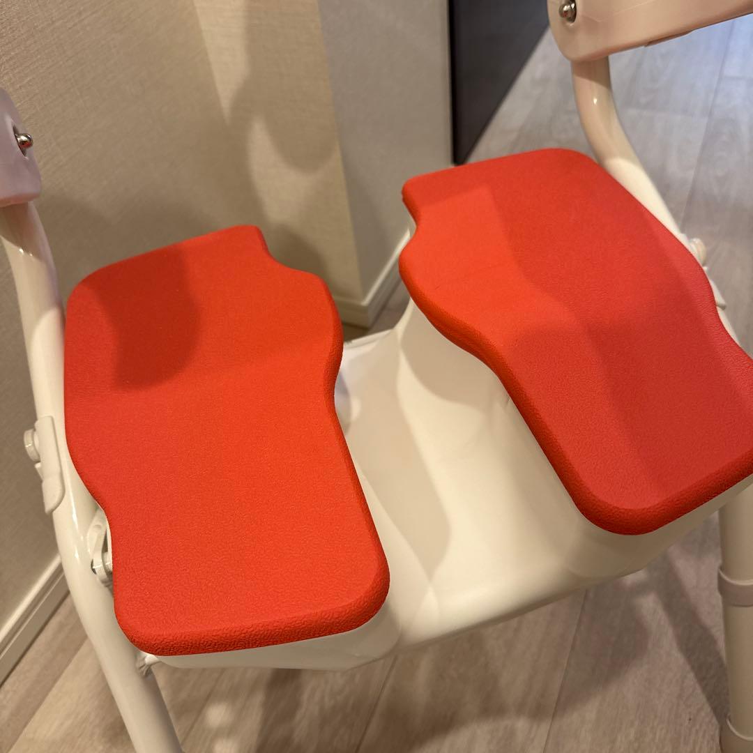 美品【送料込】介護用シャワーチェア 安寿 HPフィット レッド 背もた