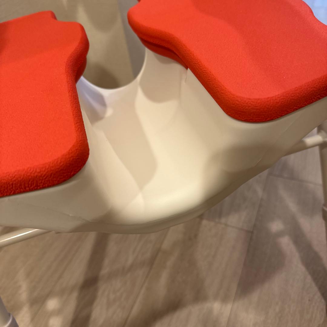 美品【送料込】介護用シャワーチェア 安寿 HPフィット レッド 背もた