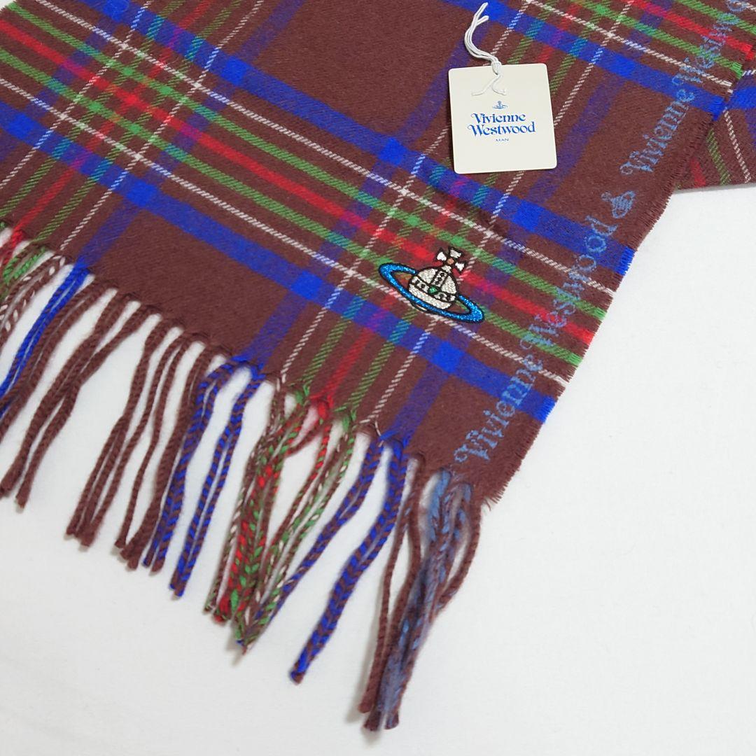 【新品タグ付き】ヴィヴィアンウエストウッド チェックマフラー092