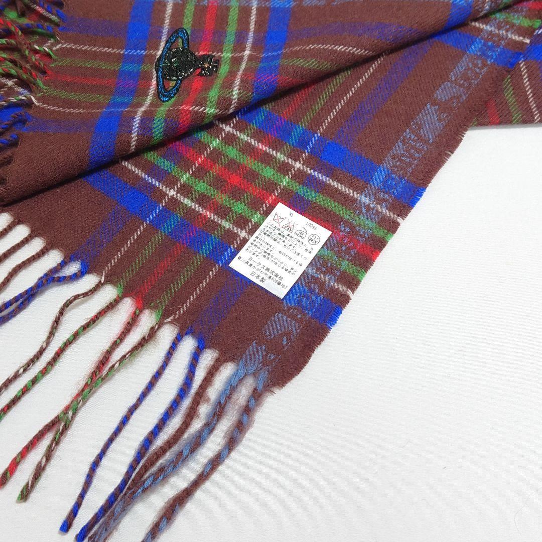 【新品タグ付き】ヴィヴィアンウエストウッド チェックマフラー092