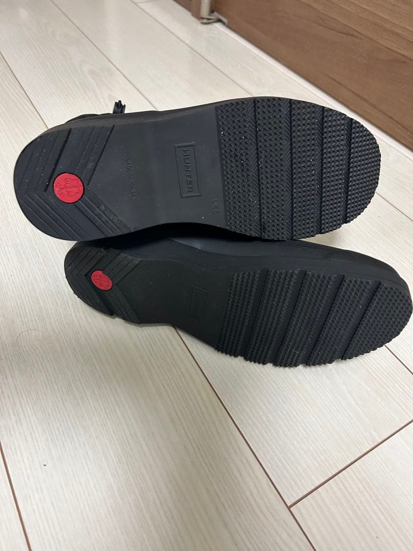 ✨美品✨HUNTER 防水 レイン ショートブーツ スノーブーツ ブラック