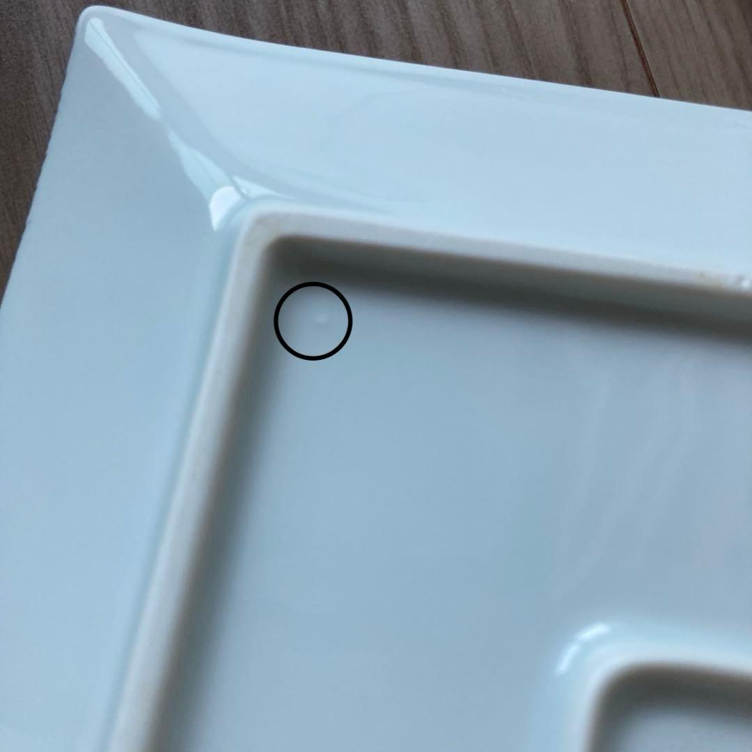 鷹巣瑞光堂　プラチナ市松(大)正角皿　逸山窯　22.5cm　2枚セット