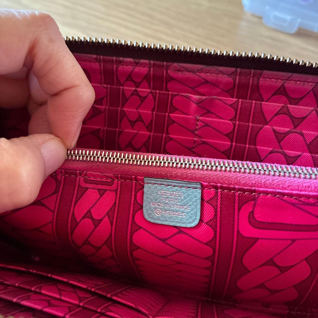 せーみさん専用　　　　　　　　　　水色 ピンク内装 長財布