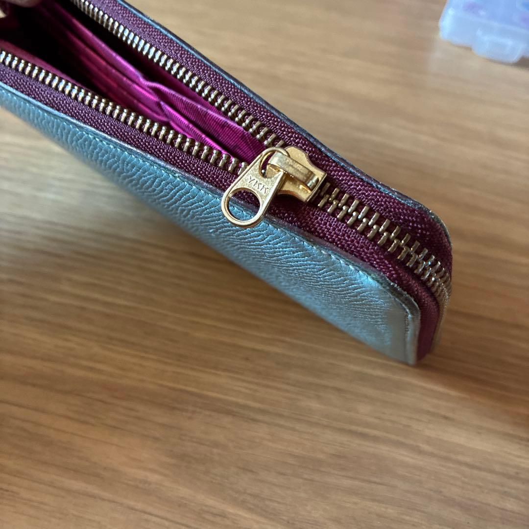 せーみさん専用　　　　　　　　　　水色 ピンク内装 長財布