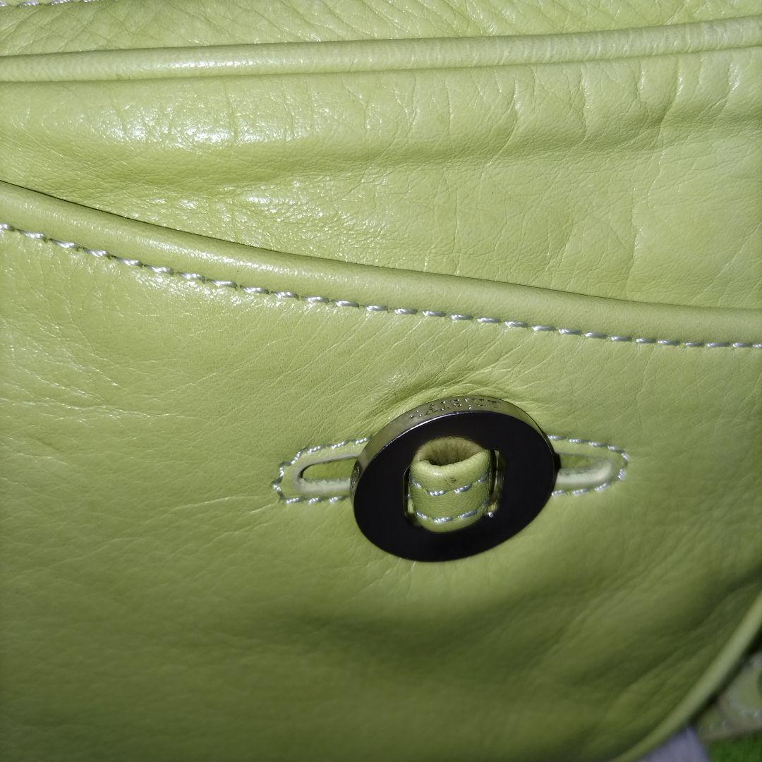 大人気 希少色 Aniary ライム レザー ボディバッグ ダブルファスナー