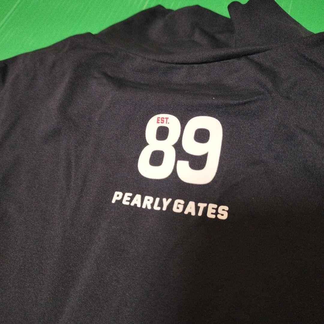 パーリーゲイツ レディース モックネックシャツ ネイビー Sサイズ相当