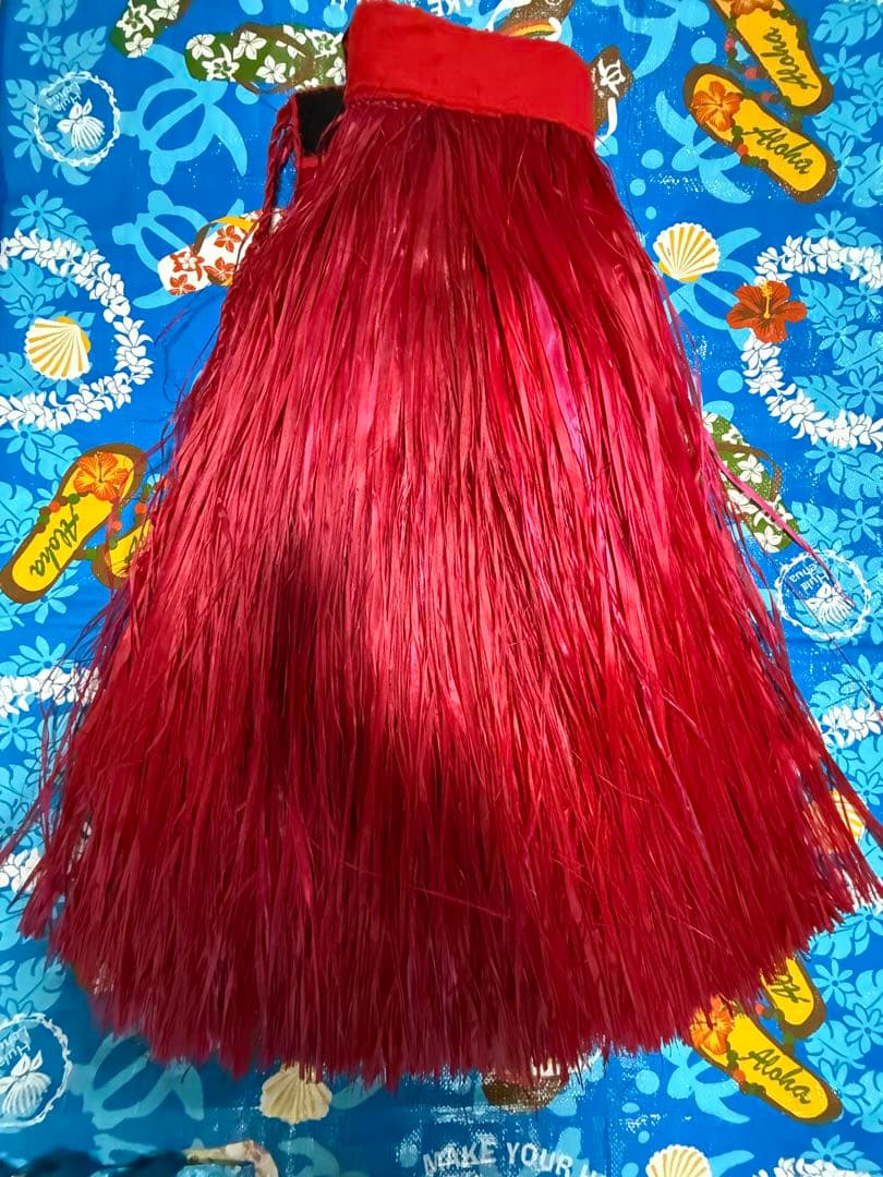 りか様専用品です』タヒチアンダンス ロングモレ ＊情熱の赤
