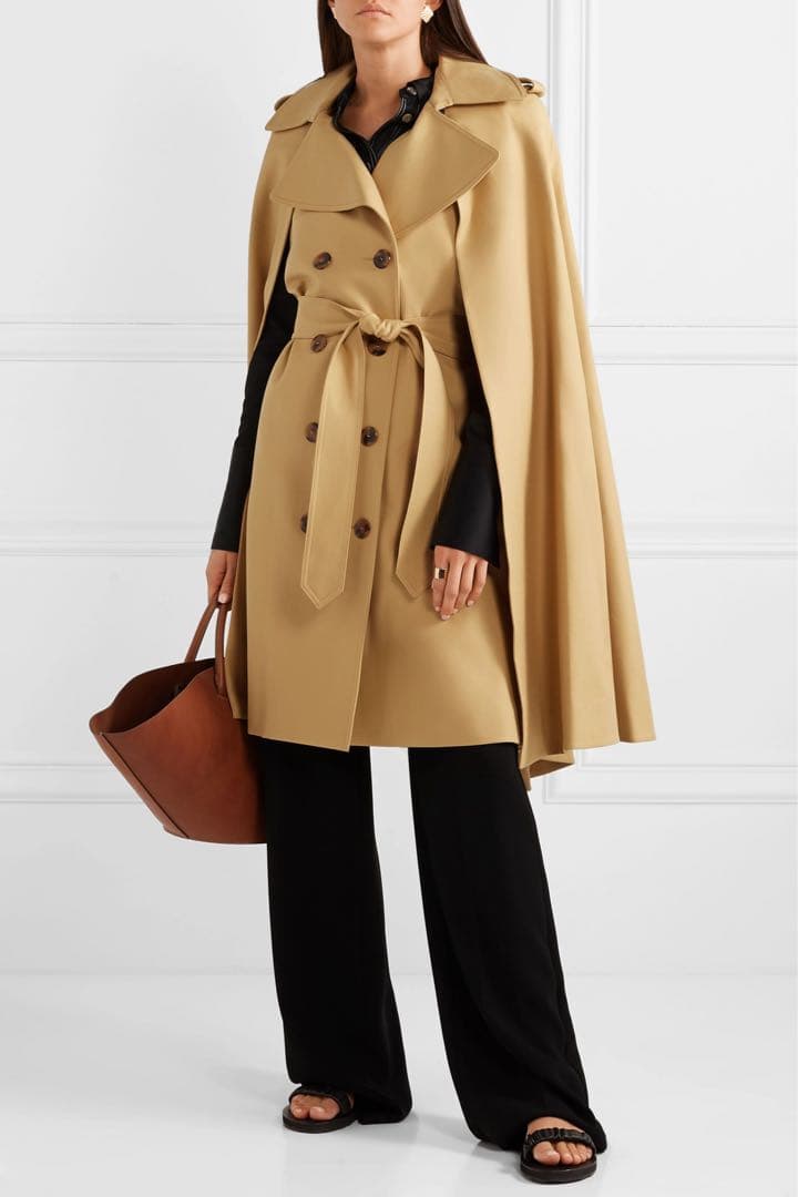 【KHAITE】\"Donna\" cape-effect trench coat
