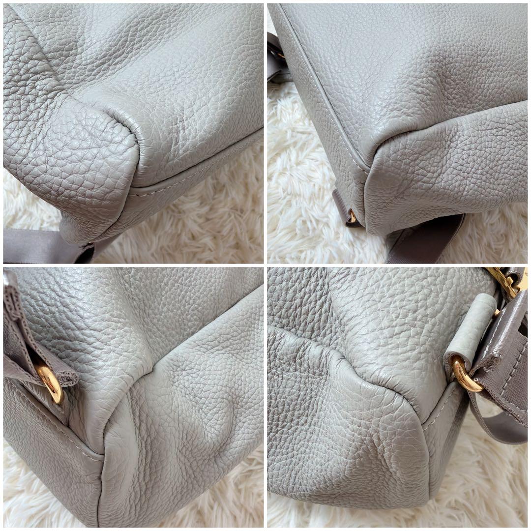 Vivienne Westwood オーブ メタルロゴ レザー リュック グレー