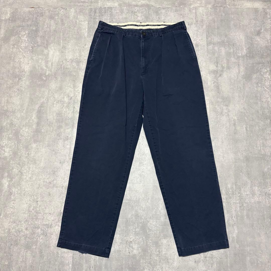 90s ポロバイラルフローレン USA製 ポロチノ チノパン 38×32 紺 - メルカリ