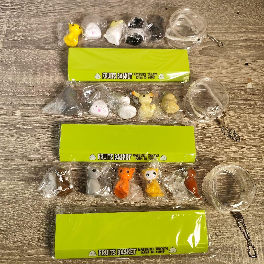フルーツバスケット１２支フィギュアコンプ １５体セット ストラップ付き