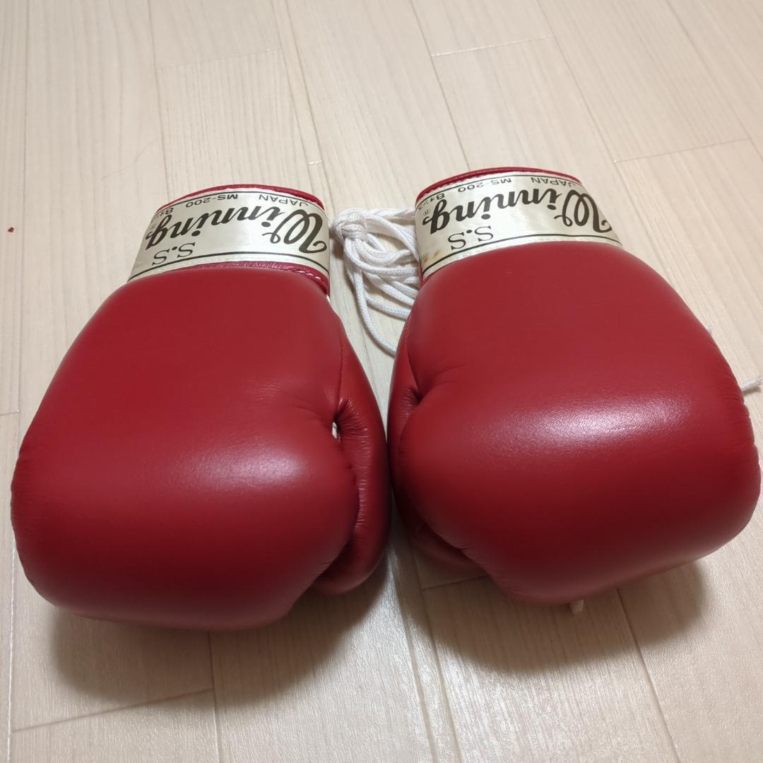 レア 旧ロゴ Winning ボクシンググローブ 8oz 赤 ウイニング 旧ロゴ