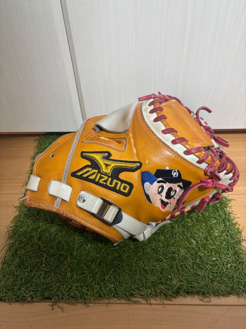 プロ支給品 実使用 中村武志 中日ドラゴンズ ミズノプロ キャッチャー