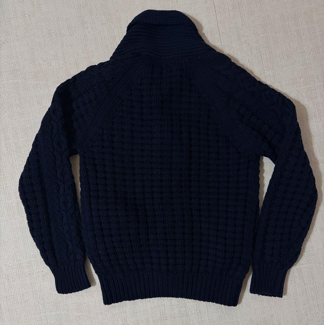 超美品Drumohr 肉厚ケーブルニットカーディガン イタリア製 メリノウール