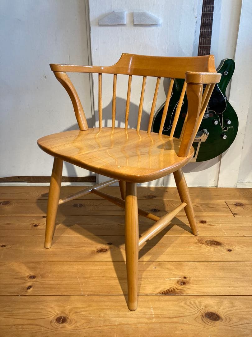 ①画像56枚 キツツキ ダイニングチェア ナチュラル 昭和56年 アーム コロニ