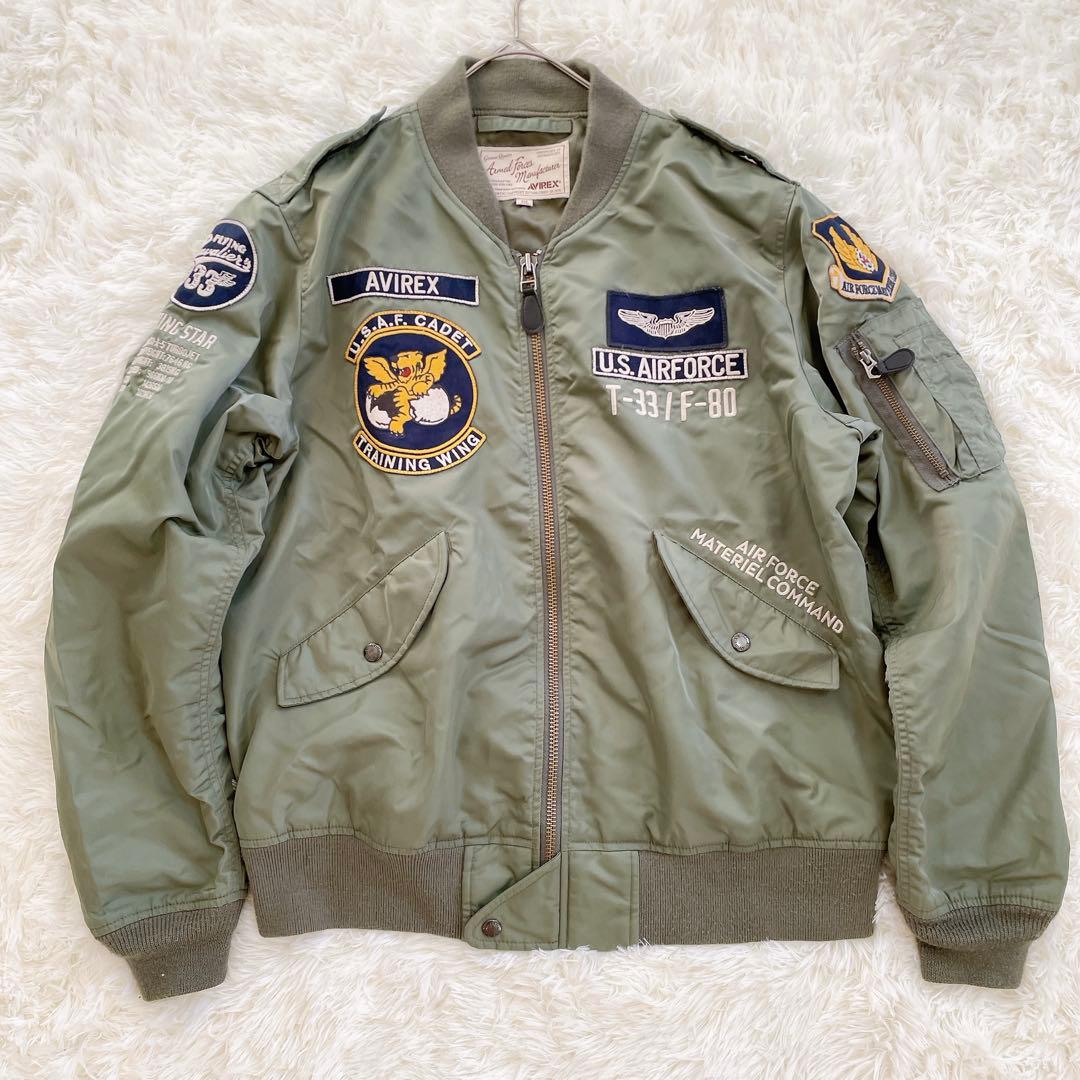 2XLサイズ✨AVIREX MA-1フライトジャケット タイガー刺繍 ブルゾン